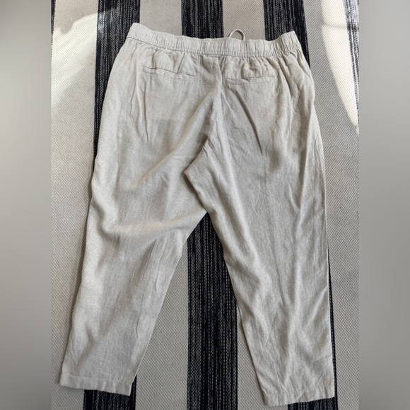 Old Navy Pants‎ Womens Ivory High- Rise Straight Leg Taper Linen Pants Size 2X - Picture 12 of 13